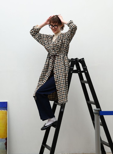 Organic Cotton Denim ジャストウエストパンツ 詳細画像 Navy 4