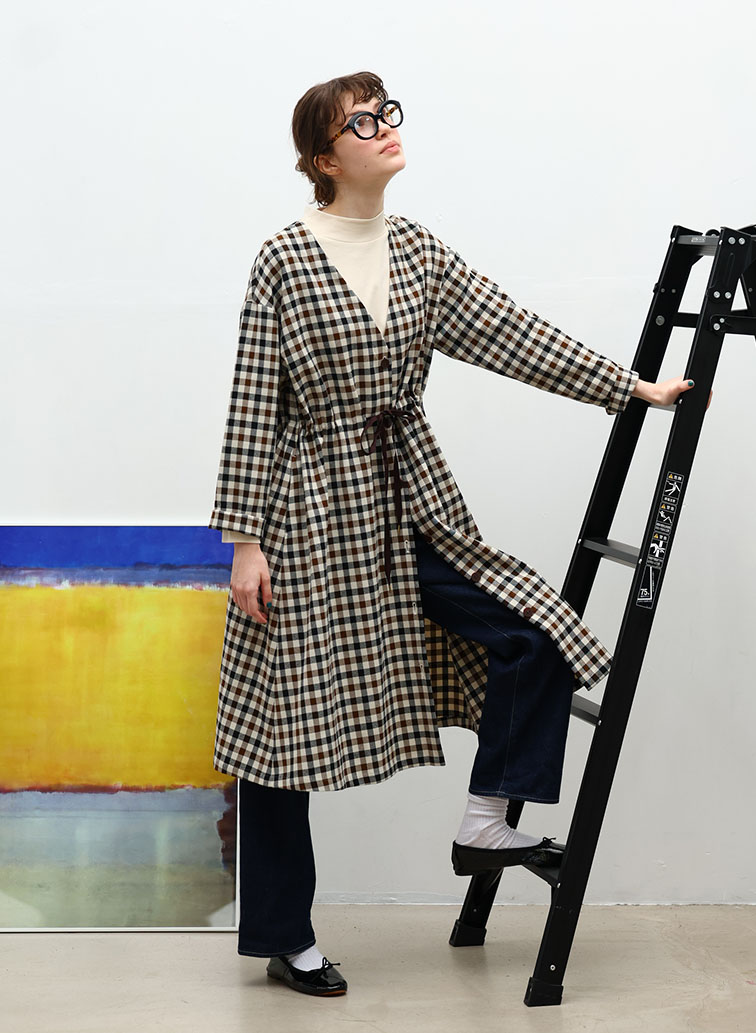 Organic Cotton Denim ジャストウエストパンツ 詳細画像 Navy 2