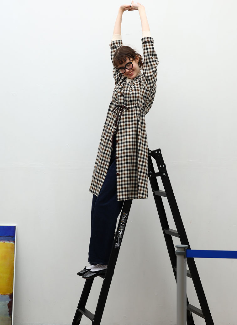 Organic Cotton Denim ジャストウエストパンツ 詳細画像 Navy 5