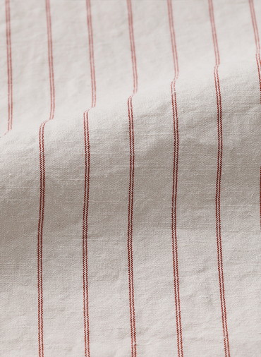 Cotton Linen Double Stripe ポケットロングシャツドレス 詳細画像 Gray Beige 9