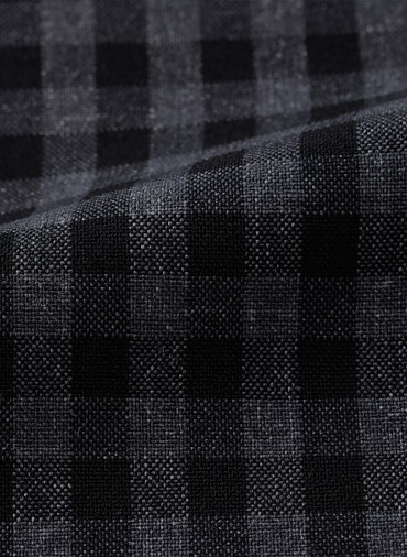 【ウォッシャブル】Woolish Block Check リボンドロストドレス 詳細画像 Black 6