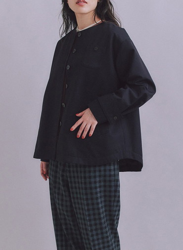 Coated Cotton Poly Twill ヘンリーハーフコート