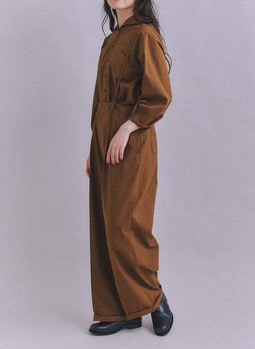 High Density Twill セーラーピンタックブラウス 詳細画像 Camel 10