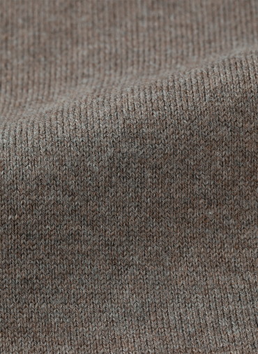 【ウォッシャブル】Organic Cotton Blend Plating ニットブルゾン 詳細画像 Dark Brown 9