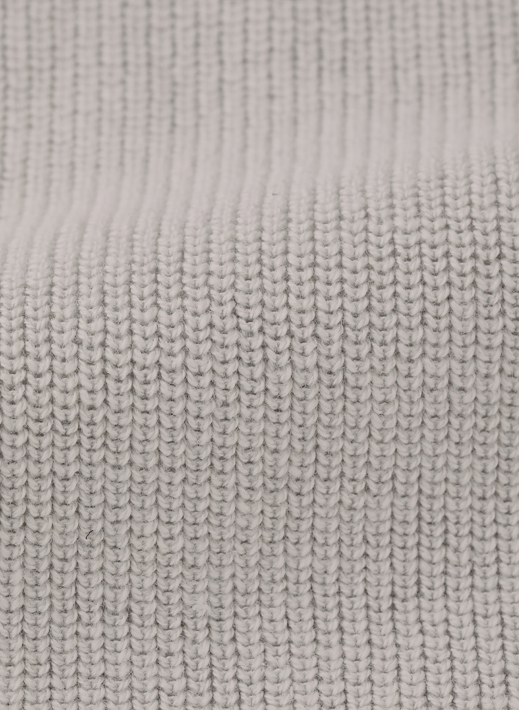 【ウォッシャブル】Garter & Half Cardigan Stitch フーディニット 詳細画像 Light Gray 10