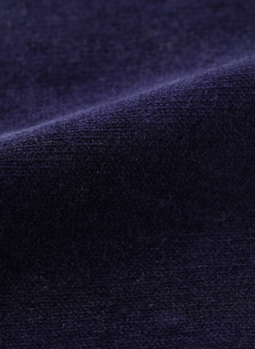 【ウォッシャブル】Creamy Cotton 玉ねぎ刺繍クルーネックニット 詳細画像 Navy 4