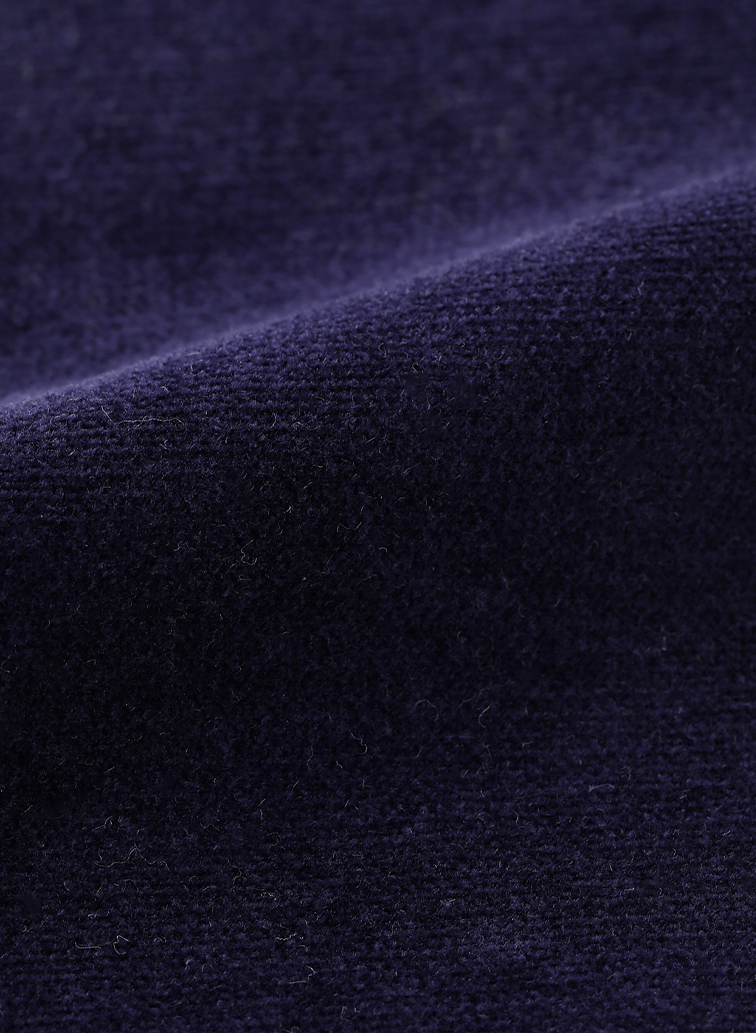 【ウォッシャブル】Creamy Cotton 玉ねぎ刺繍クルーネックニット 詳細画像 Navy 4
