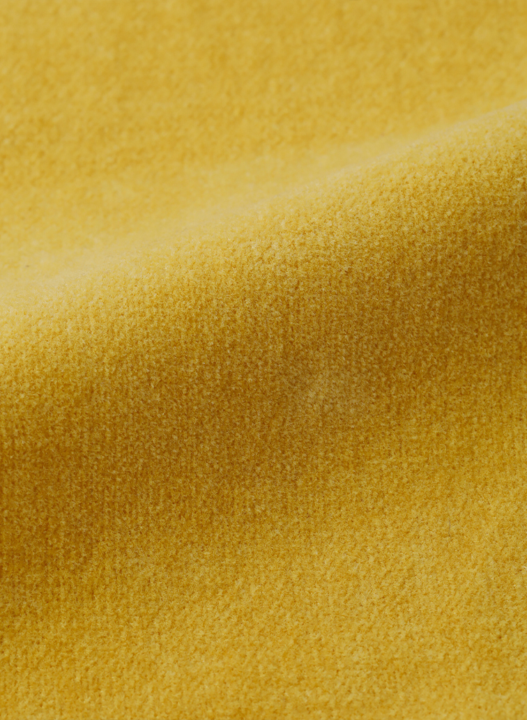 【ウォッシャブル】Creamy Cotton 玉ねぎ刺繍クルーネックニット 詳細画像 Yellow 4