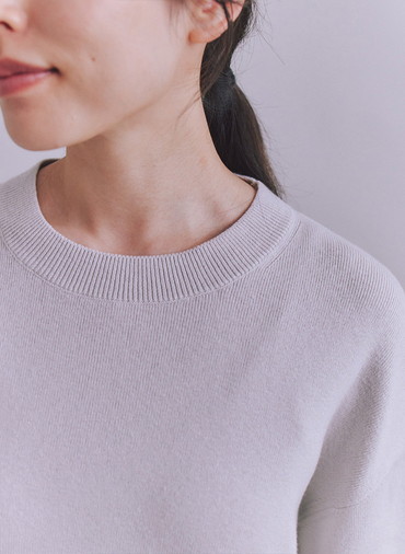 【ウォッシャブル】All Needles アクセントニットプルオーバー 詳細画像 Light Gray 5