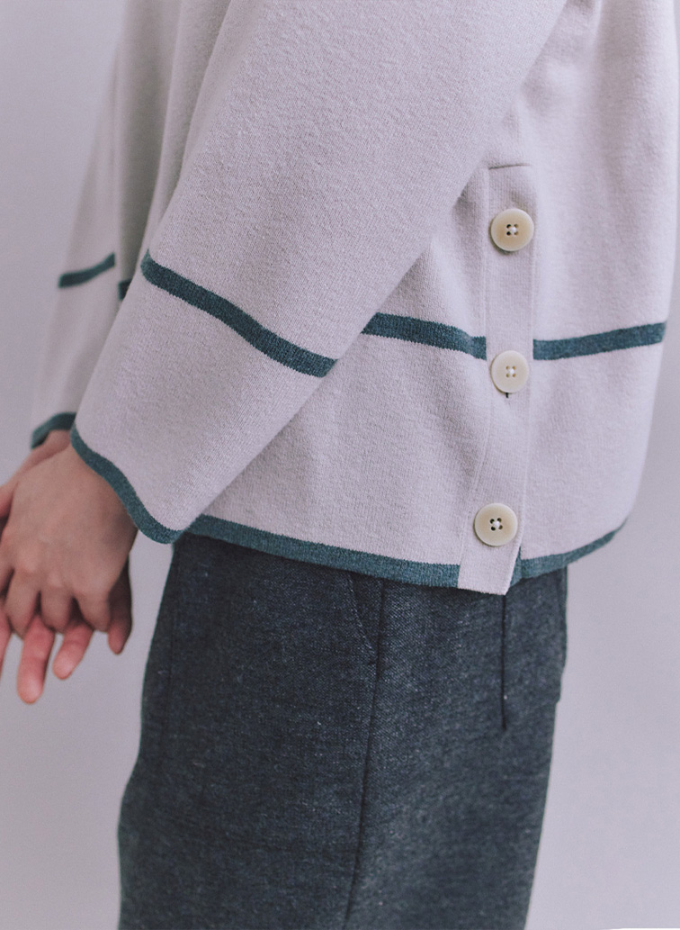 【ウォッシャブル】All Needles アクセントニットプルオーバー 詳細画像 Light Gray 6