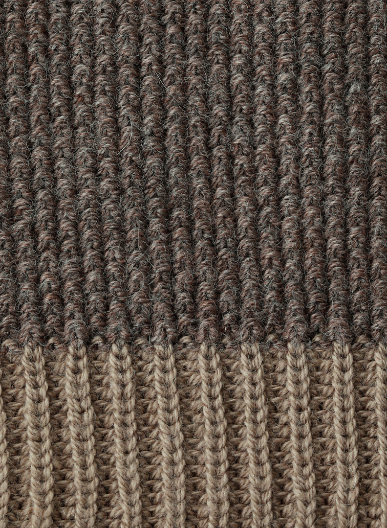 Organic Cotton Wool 配色2wayニットベスト 詳細画像 Dark Brown 3