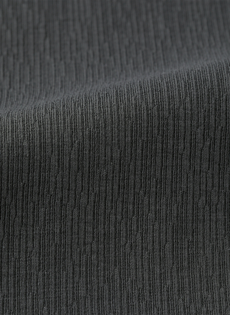 Crepe Double Face Knit 切替えボトルネックプルオーバー 詳細画像 Dark Gray 3