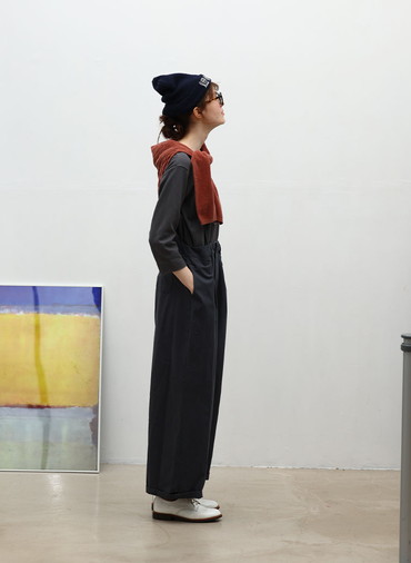 Crepe Double Face Knit SIPULI刺繍プルオーバー 詳細画像 Dark Gray 5
