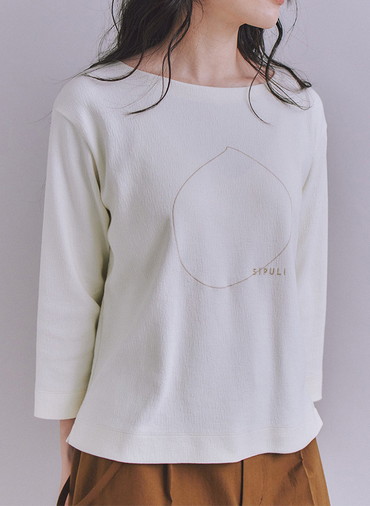 Crepe Double Face Knit SIPULI刺繍プルオーバー