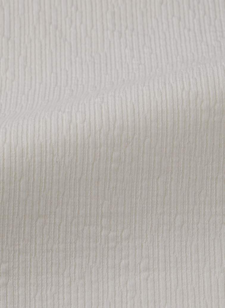 Crepe Double Face Knit SIPULI刺繍プルオーバー 詳細画像 White 5