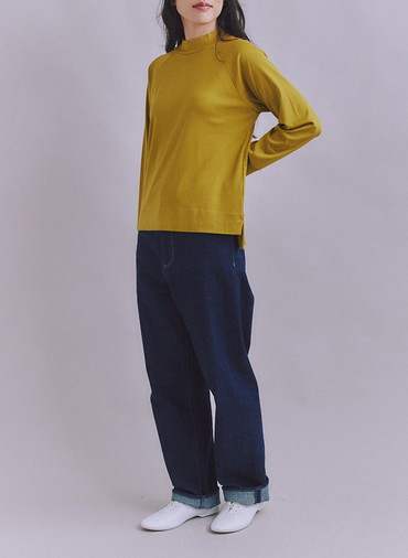 ［LOTUS］Urtla High Gauge Rib ボトルネックプルオーバー 詳細画像 Yellow 5