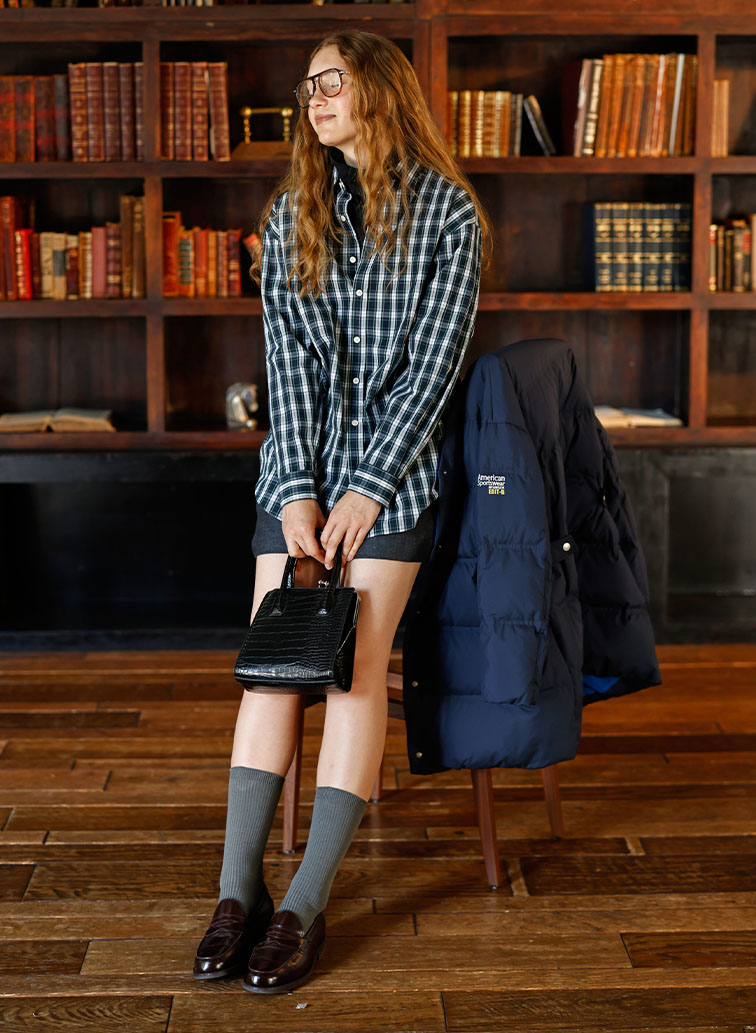 Y Collar Bench Down 詳細画像 Navy 3