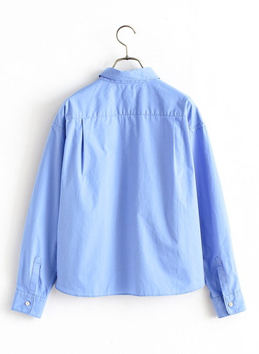USA Cotton Regular Shirt 詳細画像 Blue 2