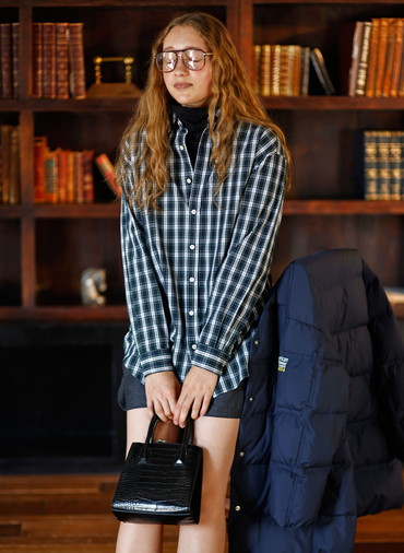 USA Cotton Big Shirt 詳細画像 Green 3