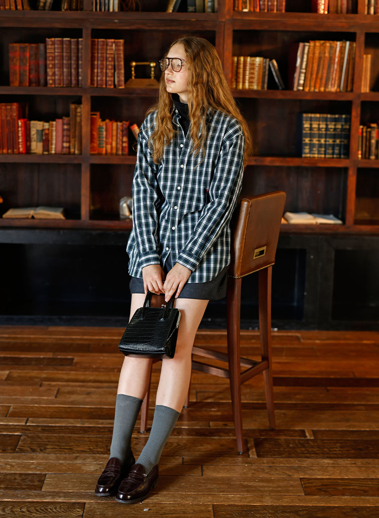 USA Cotton Big Shirt 詳細画像 Green 5