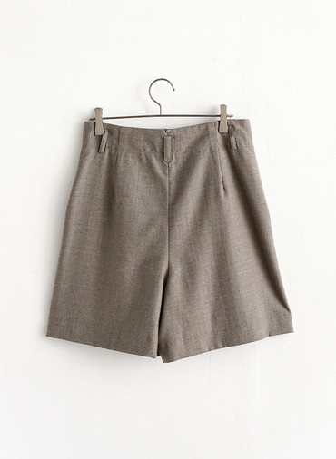 Wool Saxony Shorts 詳細画像 Brown 2