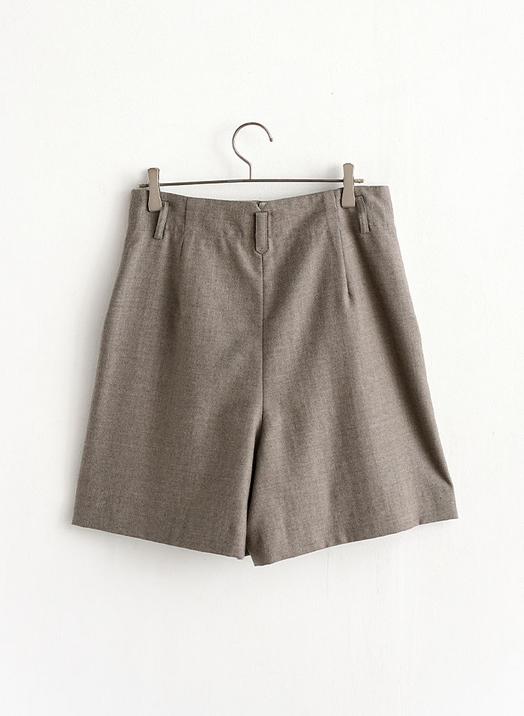 Wool Saxony Shorts 詳細画像 Brown 2