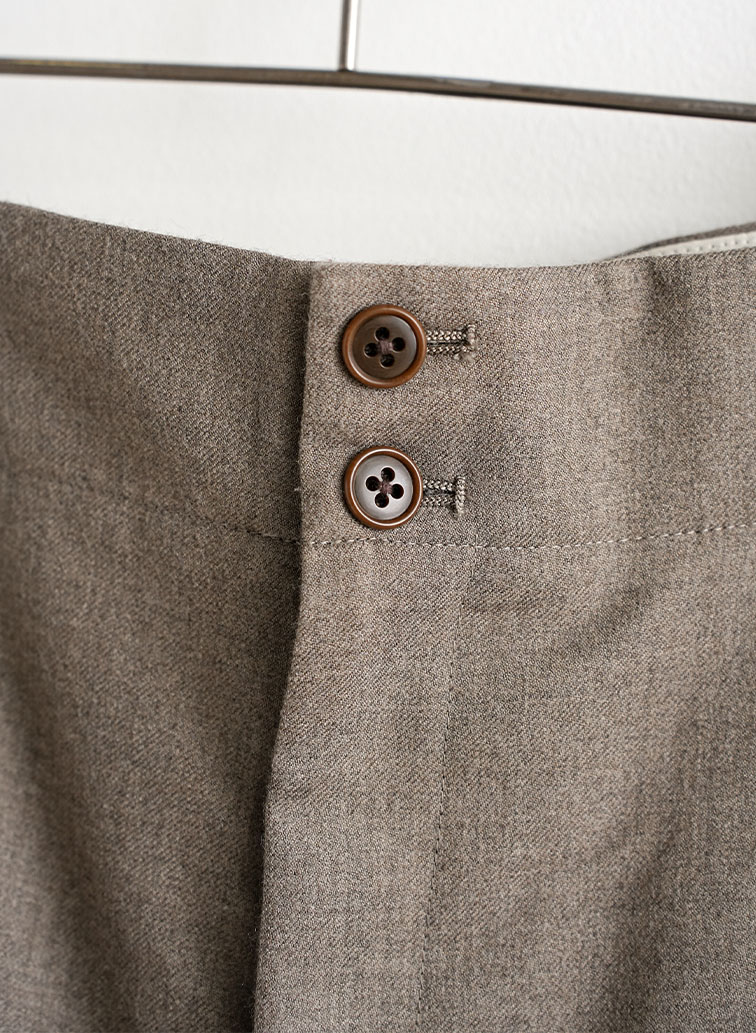Wool Saxony Shorts 詳細画像 Brown 3