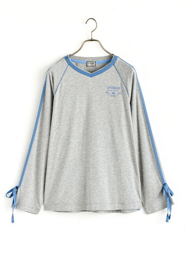 Shoulder Stripe Ribbon Tops