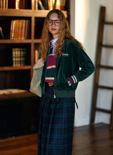 Velour Jersey Jacket 詳細画像 Green 5