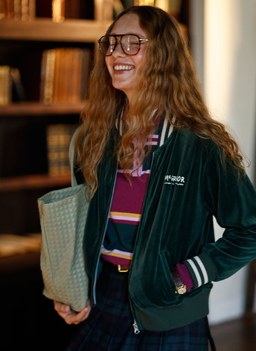 Velour Jersey Jacket 詳細画像 Green 7
