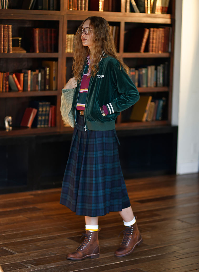 Velour Jersey Jacket 詳細画像 Green 4