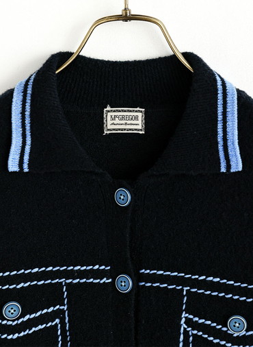 Hand Stitch Knit Jacket 詳細画像 Black 2