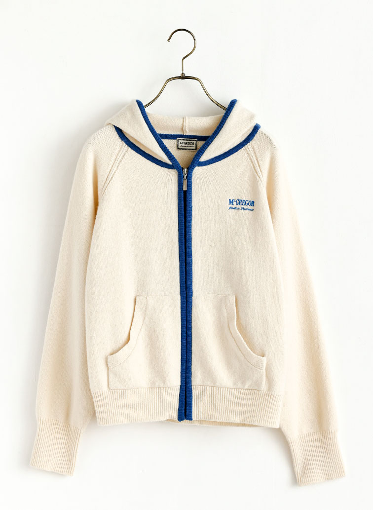 Sporty Knit Hoodie 詳細画像 Ivory 1