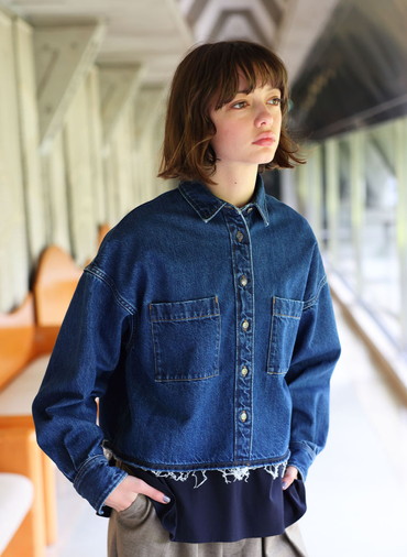 AUTHENTIC DENIM CROPPED SHIRT