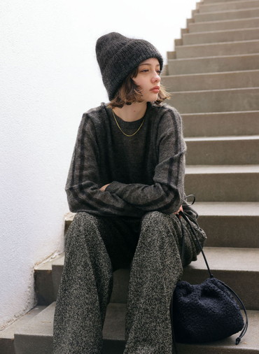 EXTRA FINE MOHAIR TOP 詳細画像 Charcoal Gray 3