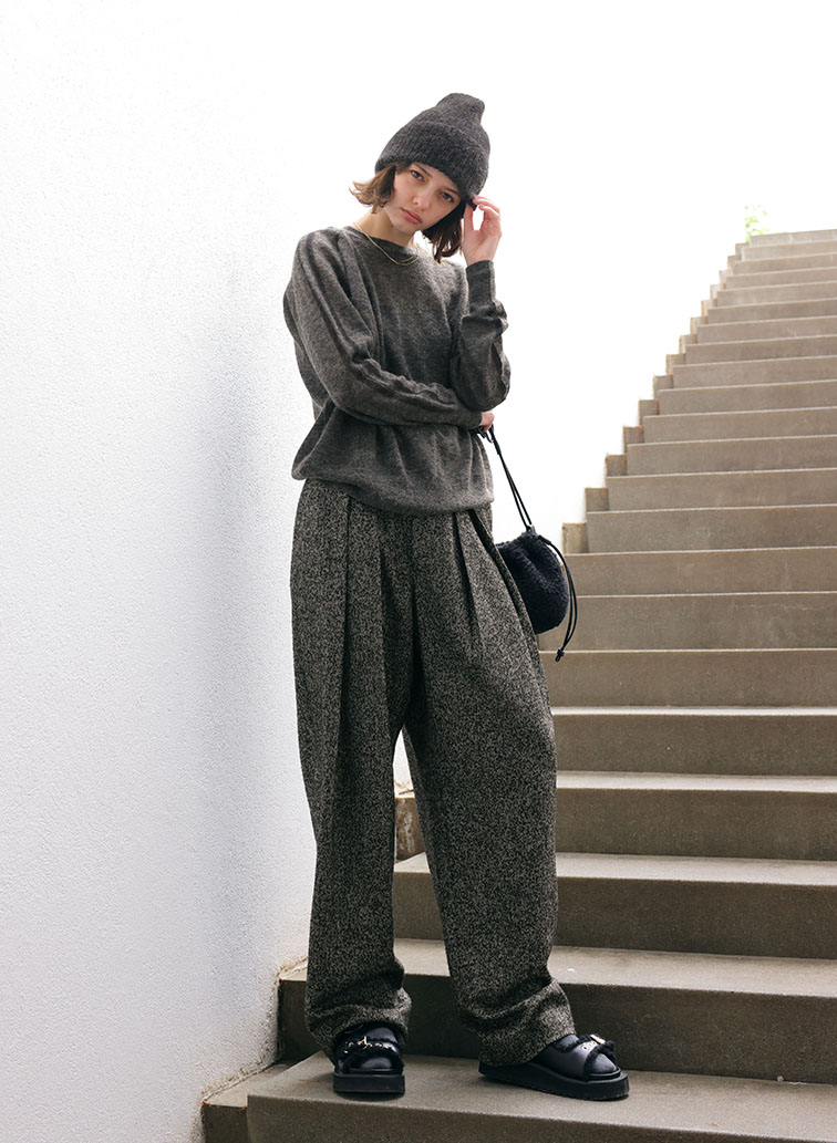 EXTRA FINE MOHAIR TOP 詳細画像 Charcoal Gray 6