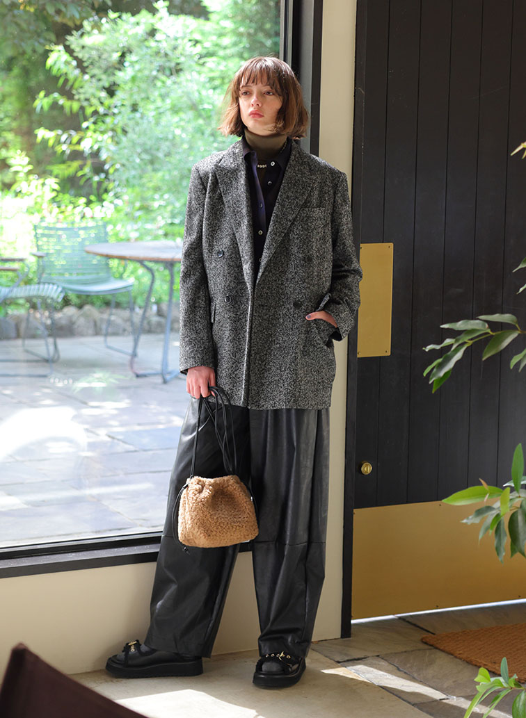 SYNTHETIC LEATHER PANTS 詳細画像 Black 3