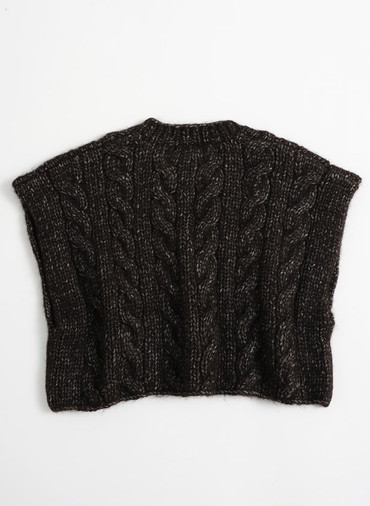 CABLE HAND-KNITTED TOP 詳細画像 Off White 1