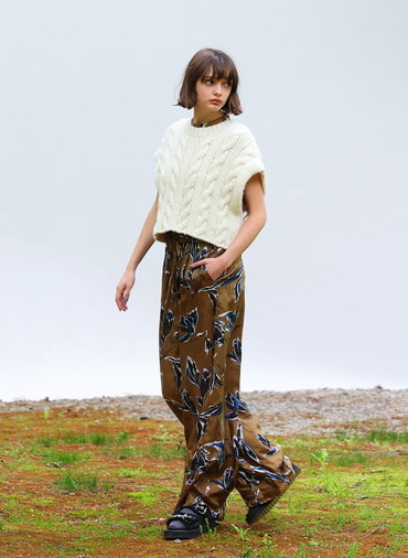 CABLE HAND-KNITTED TOP 詳細画像 Off White 6