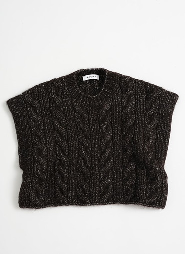 CABLE HAND-KNITTED TOP