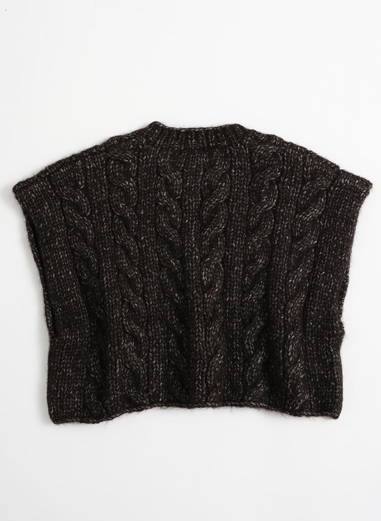 CABLE HAND-KNITTED TOP 詳細画像 Off White 1