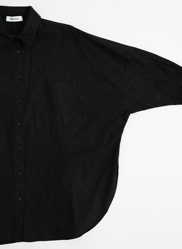 PREMIUM SYNTHETIC SUEDE SHIRT 詳細画像 Khaki 5