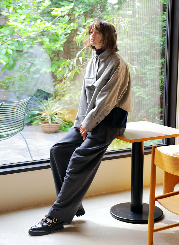 H.COUNT WORSTED SERGE PANTS 詳細画像 Charcoal Gray 3