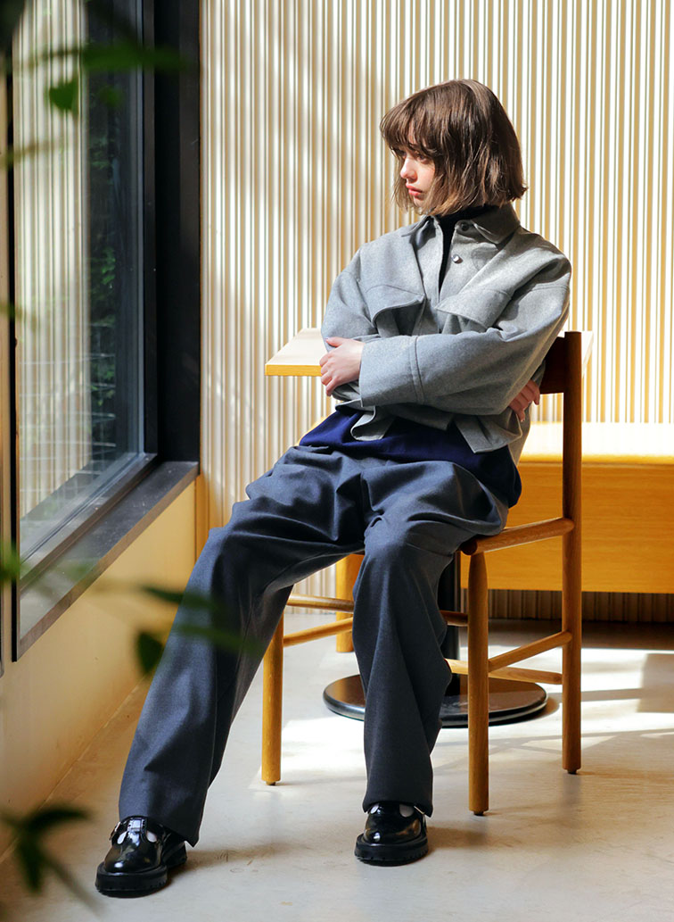 H.COUNT WORSTED SERGE PANTS 詳細画像 Charcoal Gray 7