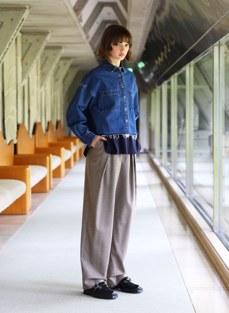 H.COUNT WORSTED SERGE PANTS 詳細画像 Beige 2