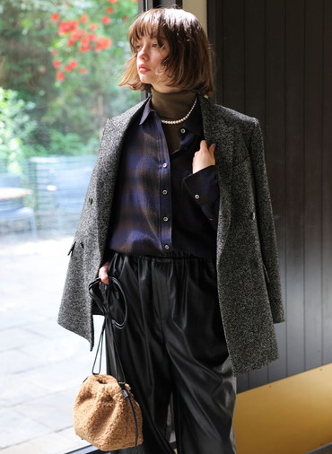 PREMIUM HERRINGBONE TWEED JACKET 詳細画像 Black 3