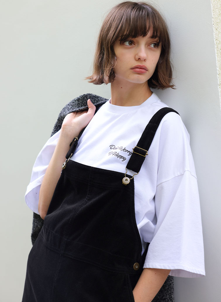 FINX CORDUROY SALOPETTE 詳細画像 Black 7