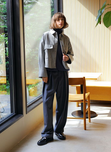 H.COUNT FLANNEL SHIRT JACKET 詳細画像 Gray 6