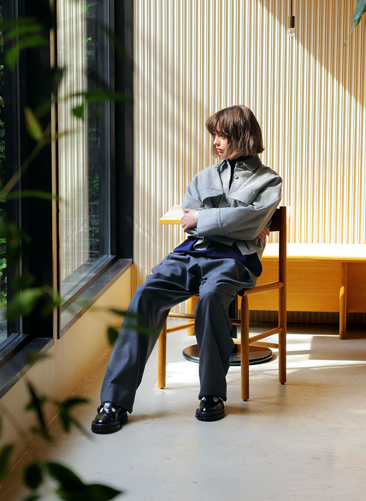 H.COUNT FLANNEL SHIRT JACKET 詳細画像 Gray 7