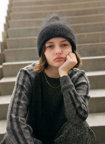 EX.FINE MOHAIR BEANIE 詳細画像 Charcoal Gray 2